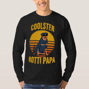 Rotti Dad Retro Vintage Rottweiler Dog Walker T-Shirt