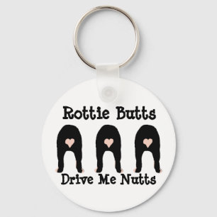 Rottie Butts Key Ring