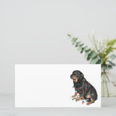 Rottie Christmas booboo Holiday Card (Standing Front)