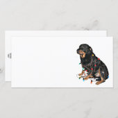 Rottie Christmas booboo Holiday Card (Front/Back)