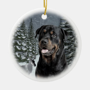 Rottie Christmas Ornament
