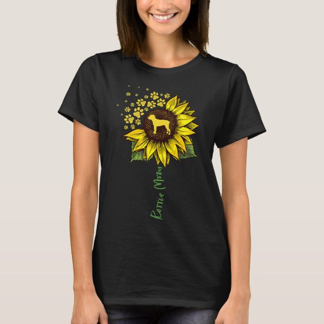 Rottie Mum Sunflower Rottweiler Dog Mum Mama 15 T-Shirt (Front)