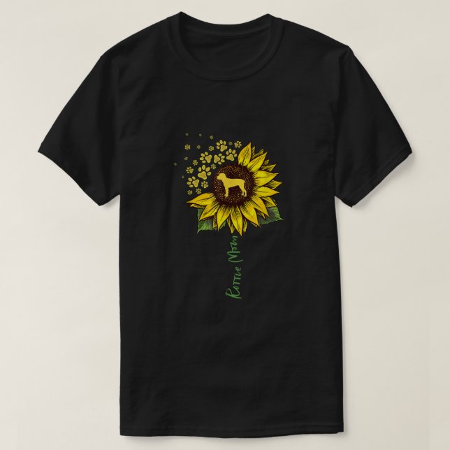 Rottie Mum Sunflower Rottweiler Gifts Dog Mum Mama T-Shirt (Design Front)