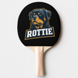 Rottie - Strong Rottweiler portrait Ping Pong Paddle