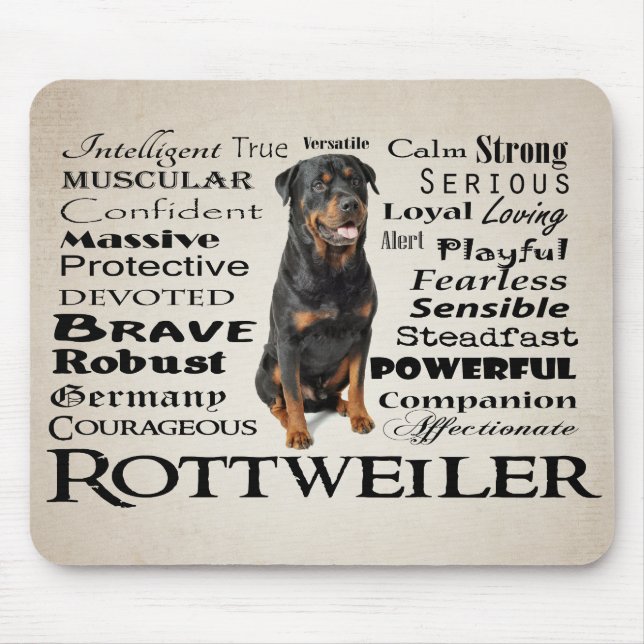 Rottie Traits Mousepad (Front)