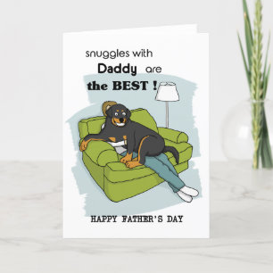 Rottie's Dad card; Rottweiler's Daddy card;  Thank You Card