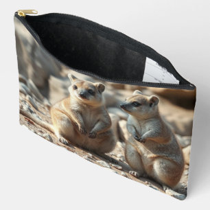 "Rottnest Duo: Two Quokkas in Their Paradise Accessory Pouch