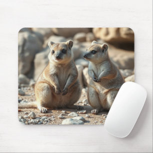 "Rottnest Duo: Two Quokkas in Their Paradise Mouse Pad