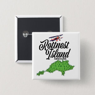 Rottnest Island Australia map 15 Cm Square Badge