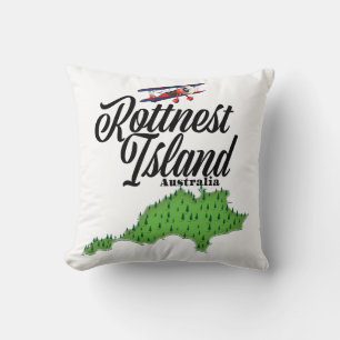 Rottnest Island Australia map Cushion