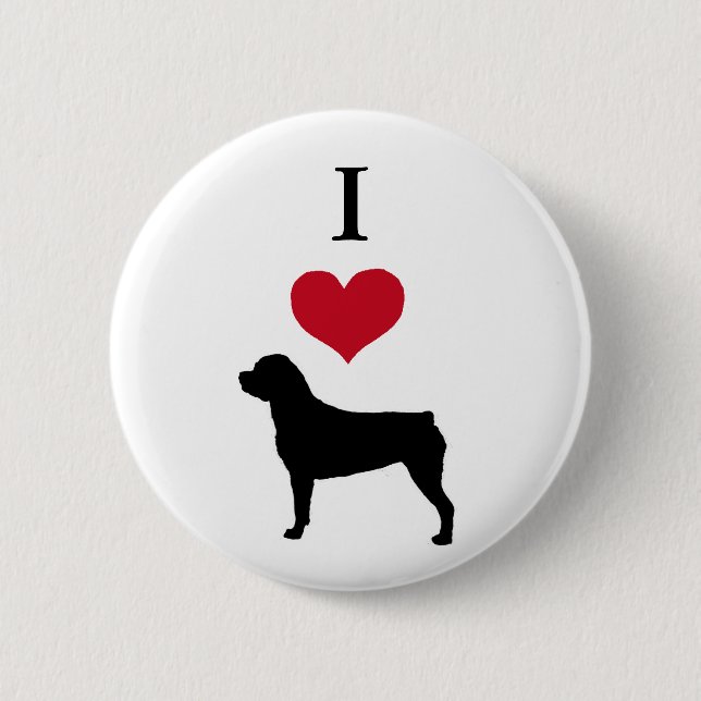 Rottweiler 6 Cm Round Badge (Front)