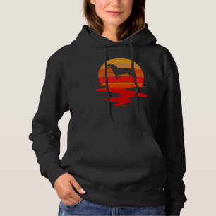 Rottweiler 70s Vintage Retro Sunset Dog Animal Lov Hoodie