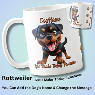Rottweiler  - Add Dog's Name, Change Text Coffee Mug