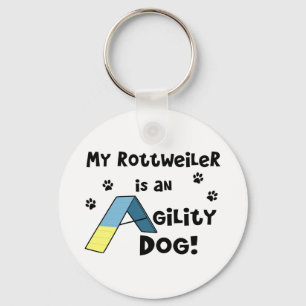 Rottweiler Agility Dog Keychain