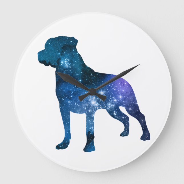 Rottweiler aka Rottie Large Clock (Front)