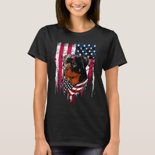 Rottweiler American Flag T-Shirt