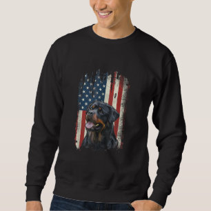 rottweiler american flag usa patriotic dog lover sweatshirt