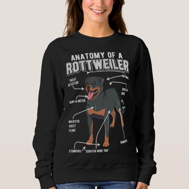 Rottweiler Anatomy  Dog Sweatshirt (Front)