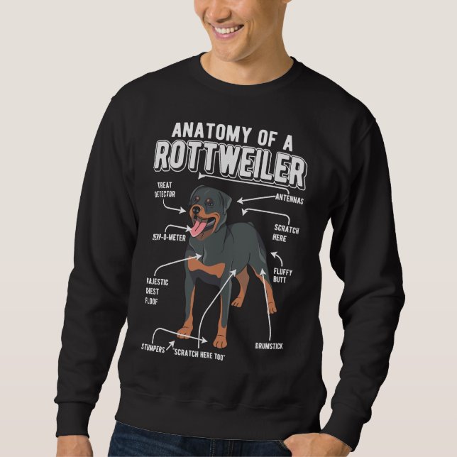 Rottweiler Anatomy  Dog Sweatshirt (Front)
