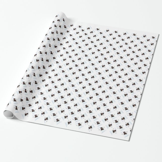 Rottweiler Angel Wrapping Paper (Unrolled)