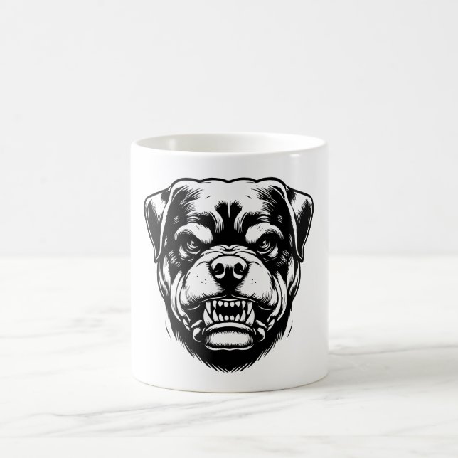 Rottweiler Angry Face Coffee Mug (Center)