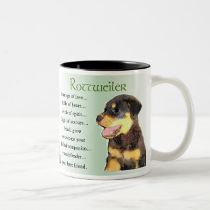 Rottweiler Art Gifts Two-Tone Coffee Mug