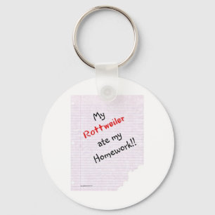 Rottweiler ate my Homework Key Ring