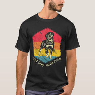 Rottweiler Best Dog Mum Ever Vintage Pet T-Shirt