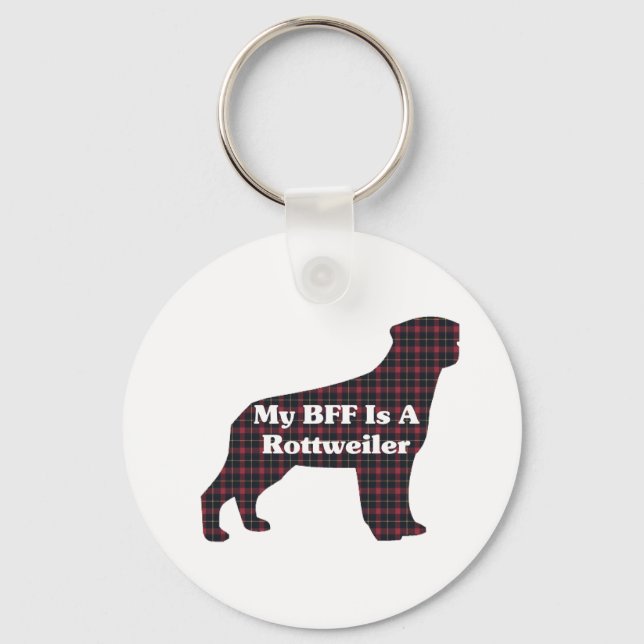 Rottweiler BFF Gifts Key Ring (Front)