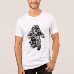 Rottweiler Biker Dog Tri-Blend Shirt