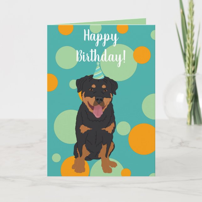 Rottweiler Birthday  Card (Front)