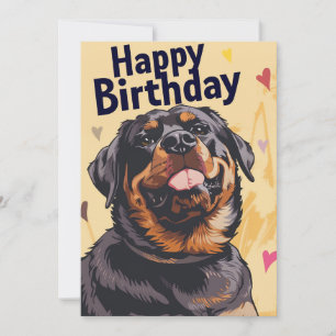 Rottweiler Birthday Holiday Card