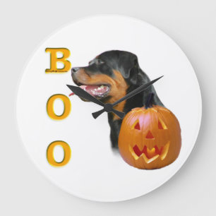 Rottweiler Boo Clock