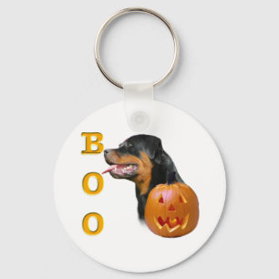Rottweiler Boo Key Ring