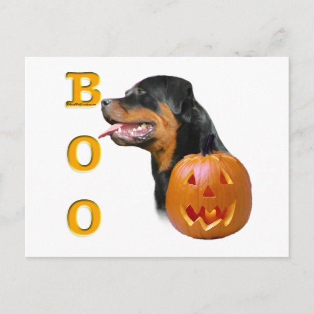 Rottweiler Boo Postcard (Front)