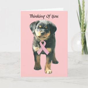 Rottweiler Breast Cancer Greeting Card