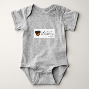 rottweiler brother baby bodysuit