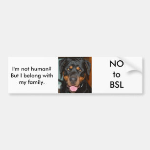Rottweiler BSL Bumper Sticker