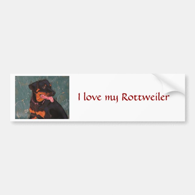 Rottweiler bumper sticker (Front)