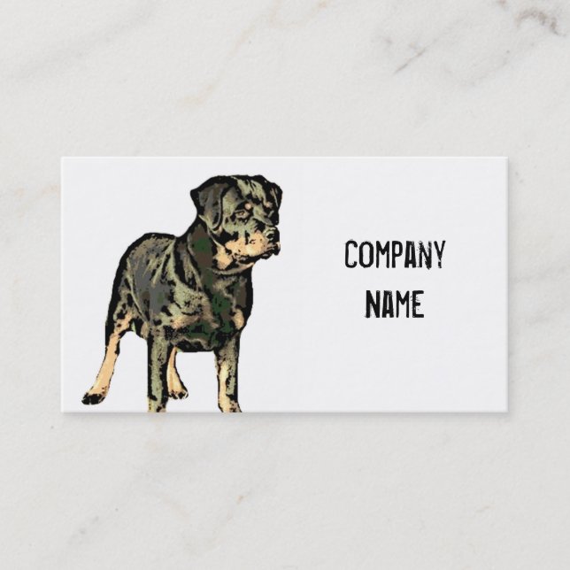 Rottweiler business cards (Front)