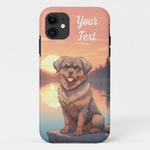 Rottweiler by Lake iPhone 11 Case