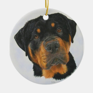 Rottweiler Ceramic Ornament