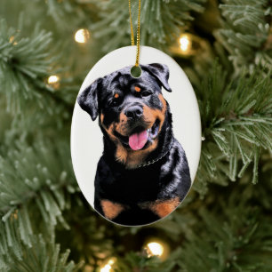 Rottweiler Ceramic Ornament