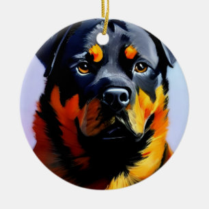 Rottweiler Ceramic Ornament