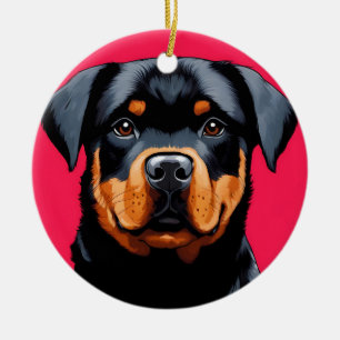 Rottweiler Ceramic Ornament