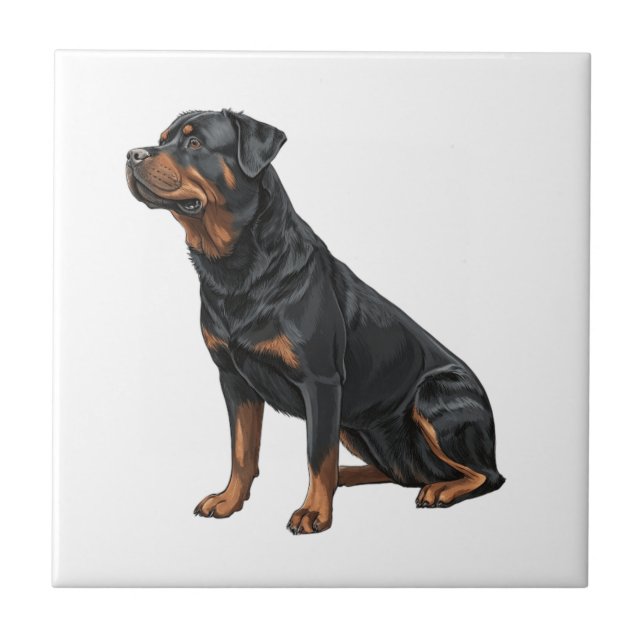 Rottweiler Ceramic Tile (Front)
