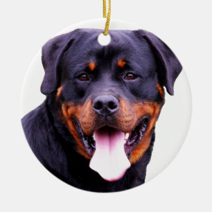 rottweiler ceramic tree decoration