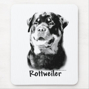 Rottweiler Charcoal Mouse Pad