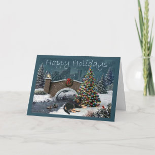 Rottweiler Christmas Card Evening