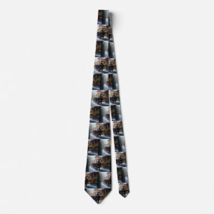 Rottweiler Christmas Festive Season Tie